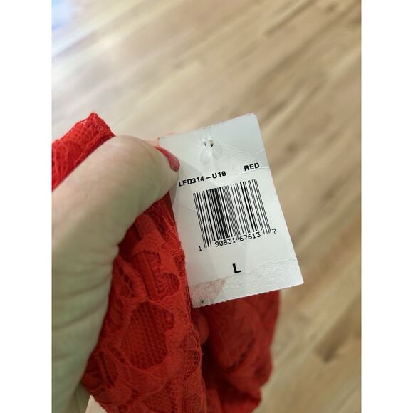 NWT Lovers & Friends Lace Midi Dress Evening Bloom Size Large Mermaid Tango - Picture 13 of 13